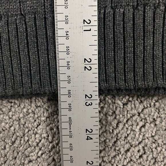Vineyard Vines Cable Knit 1/4 Zip Pullover Sweater Kids Boy's L(16) Charcoal - Picture 9 of 9